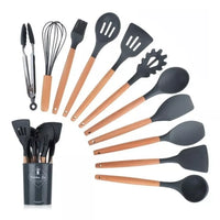Set 12 Utensilios De Cocina Silicona Res