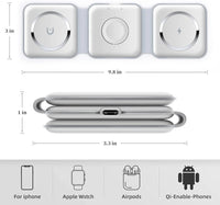 Cargador Inalámbrico Plegable 3 En 1