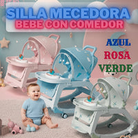 SILLA MECEDORA PARA BEBE CON COMEDERO